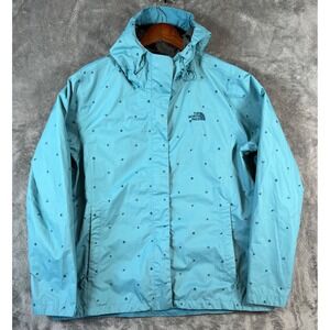 The North Face Jacket Womens XL Blue Venture 2 Full Zip Windbreaker Hooded